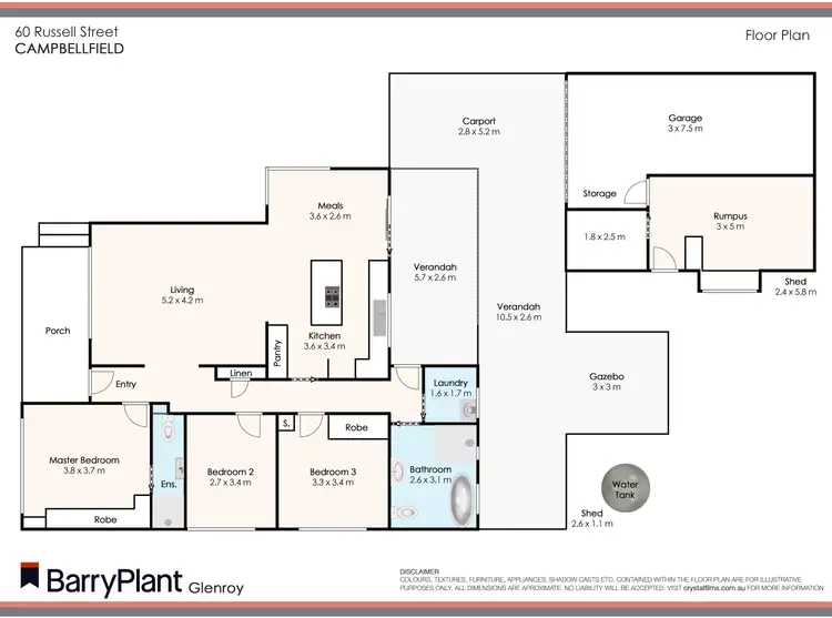 Floorplan of Homely house listing, 60 Russell Street, Campbellfield VIC 3061