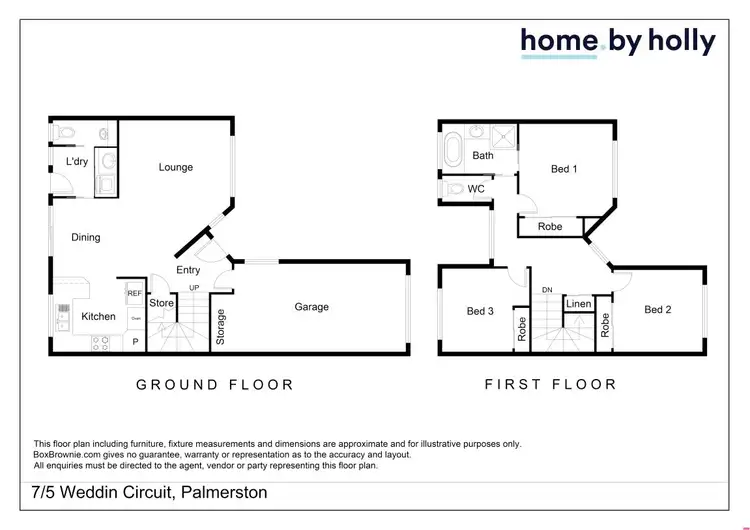 Floorplan of Homely townhouse listing, 7/5 Weddin Circuit, Palmerston ACT 2913