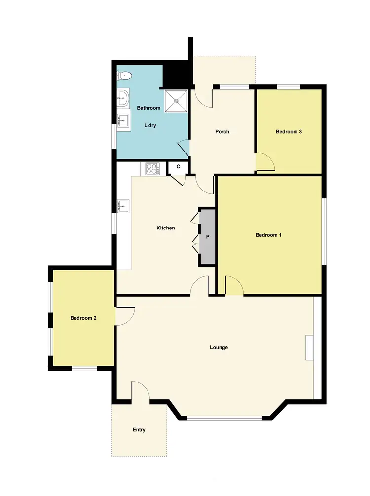 Floorplan of Homely house listing, 68 Gillies Street, Maryborough VIC 3465