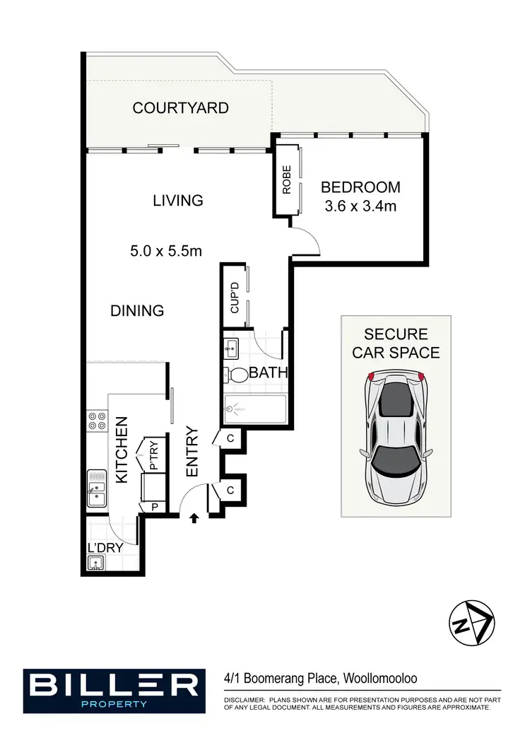 Floorplan of Homely apartment listing, 4/1 Boomerang Place, Woolloomooloo NSW 2011