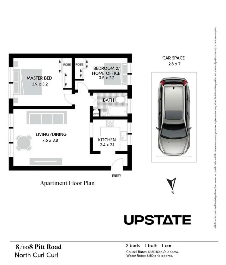 Floorplan of Homely unit listing, 8/103 Pitt Road, North Curl Curl NSW 2099