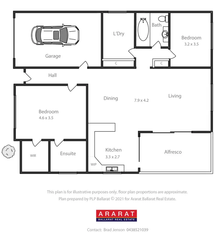 Floorplan of Homely house listing, 3/2 Beveridge Street, Ararat VIC 3377