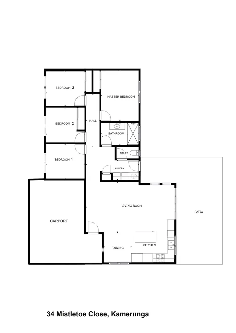 Floorplan of Homely house listing, 34 Mistletoe Close, Kamerunga QLD 4870