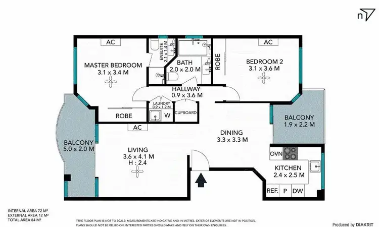 Floorplan of Homely unit listing, 3/38 Rossiter Parade, Hamilton QLD 4007