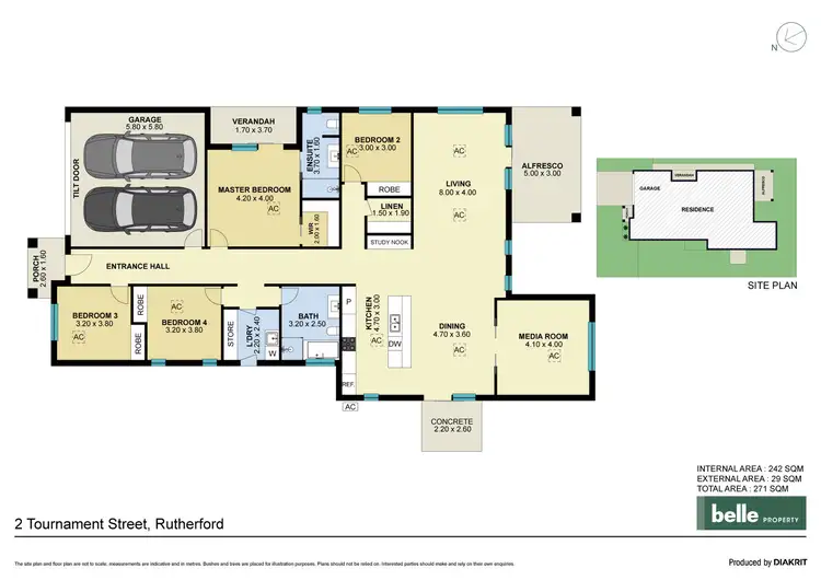 Floorplan of Homely house listing, 2 Tournament Street, Rutherford NSW 2320