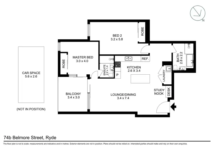 Floorplan of Homely unit listing, 4036/74b Belmore Street, Ryde NSW 2112