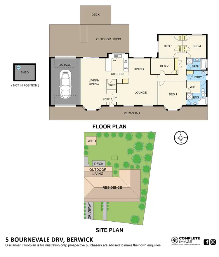 Floorplan of Homely house listing, 5 Bournevale Drive, Berwick VIC 3806