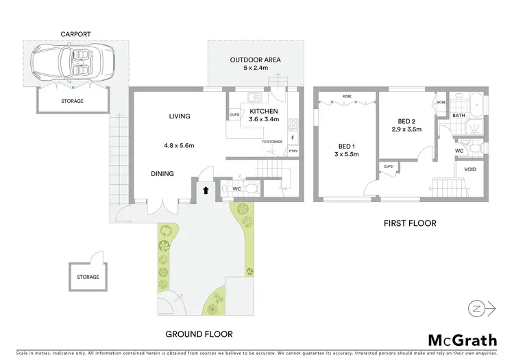 Floorplan of Homely townhouse listing, 2/12 Boronia Street, Wollstonecraft NSW 2065