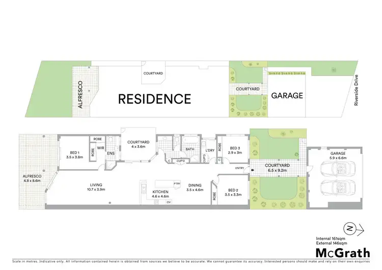 Floorplan of Homely semi-detached listing, 2/110 Riverside Drive, West Ballina NSW 2478