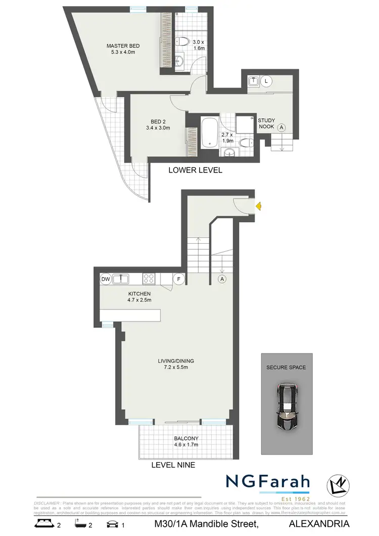 Floorplan of Homely apartment listing, M30/1a Mandible Street, Alexandria NSW 2015