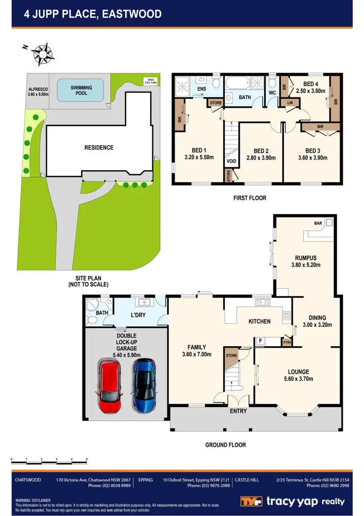 Floorplan of Homely house listing, 4 Jupp Place, Eastwood NSW 2122
