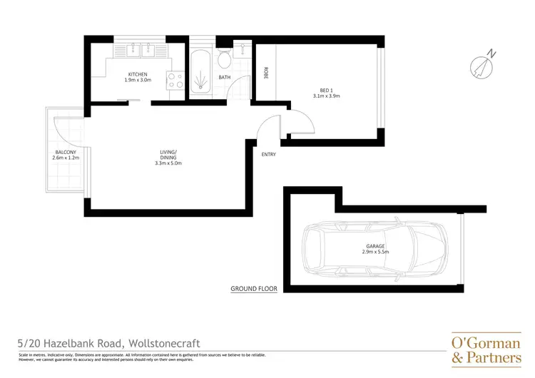 Floorplan of Homely apartment listing, 5/20 Hazelbank Road, Wollstonecraft NSW 2065