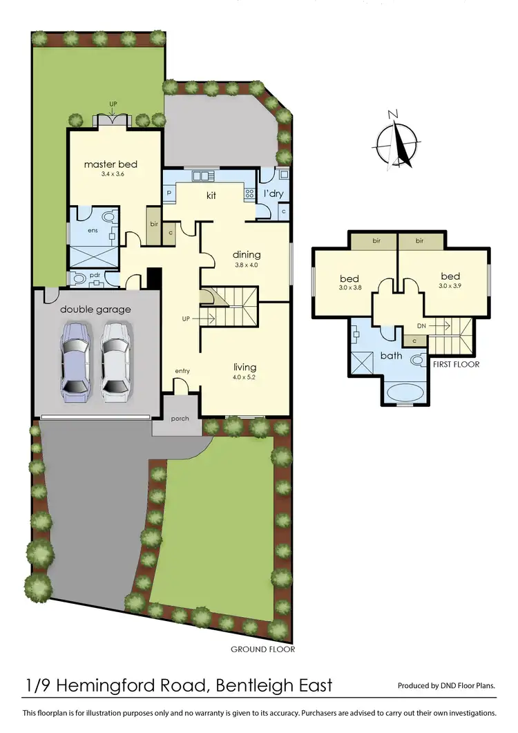Floorplan of Homely townhouse listing, 1/9 Hemingford Road, Bentleigh East VIC 3165