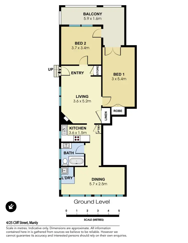 Floorplan of Homely apartment listing, 4/25 Cliff Street, Manly NSW 2095