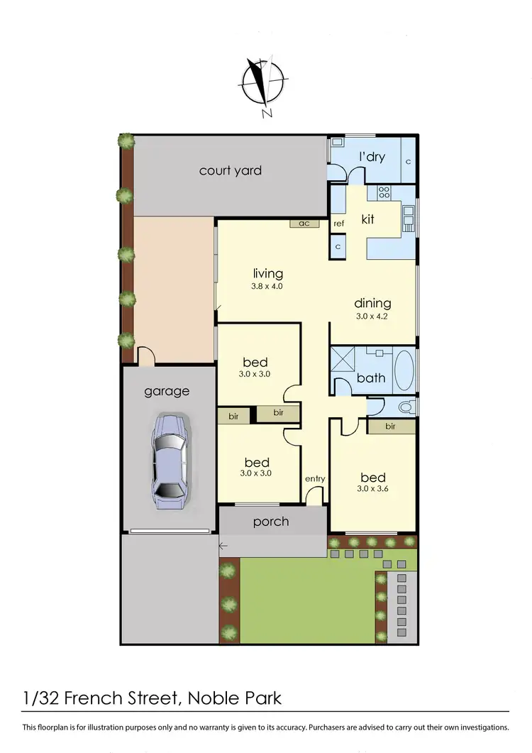 Floorplan of Homely unit listing, 1/32 French Street, Noble Park VIC 3174
