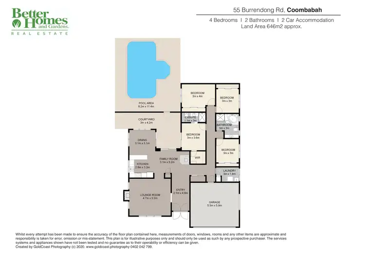Floorplan of Homely house listing, 55 Burrendong Road, Coombabah QLD 4216