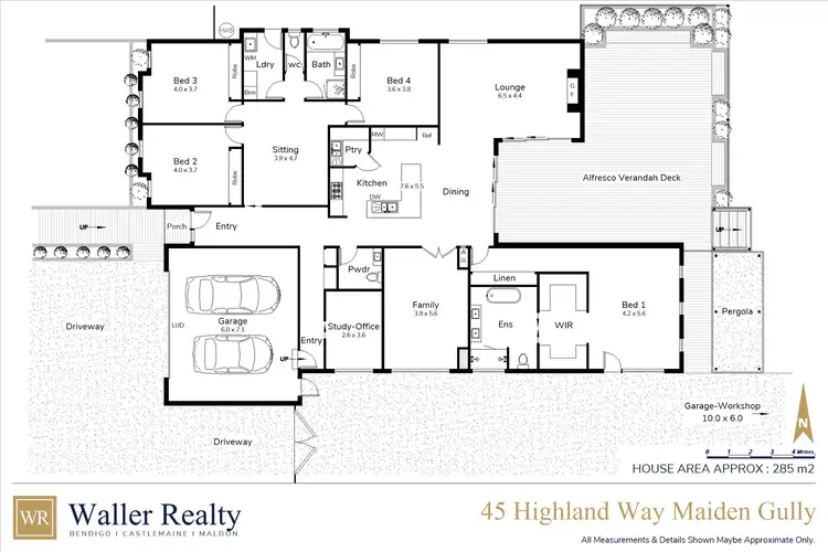 Floorplan of Homely house listing, 45 Highland Way, Maiden Gully VIC 3551