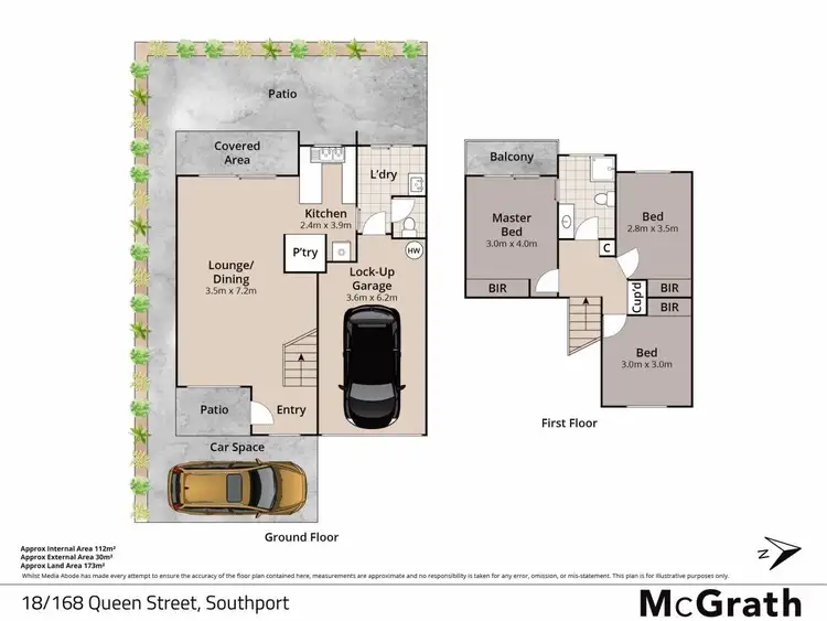 Floorplan of Homely apartment listing, 18/168 Queen Street, Southport QLD 4215