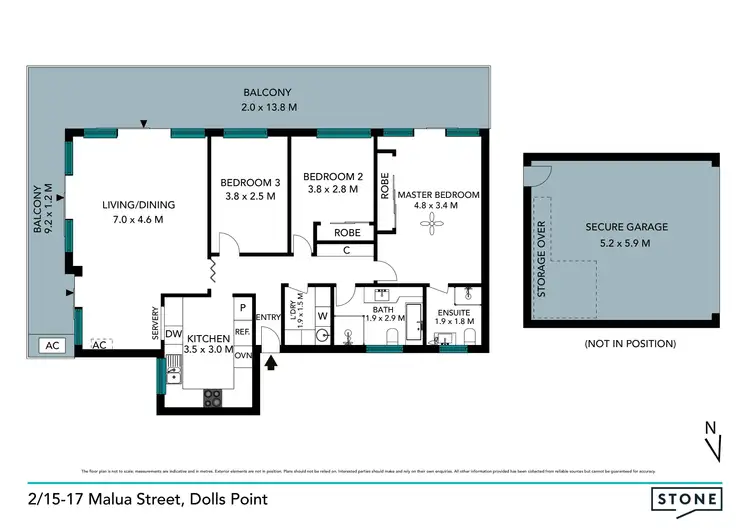 Floorplan of Homely apartment listing, 2/15-17 Malua Street, Dolls Point NSW 2219
