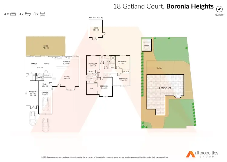 Floorplan of Homely house listing, 18 Gatland Court, Boronia Heights QLD 4124