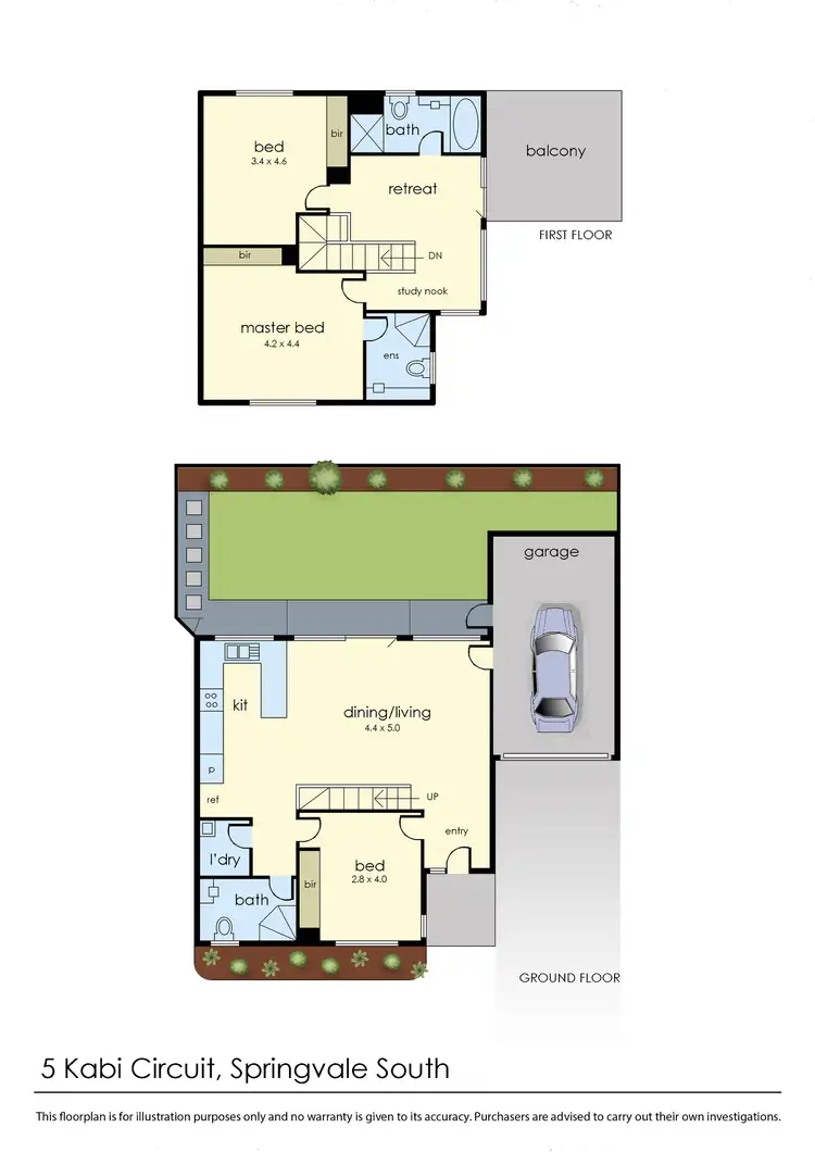Floorplan of Homely townhouse listing, 5 Kabi Circuit, Springvale South VIC 3172