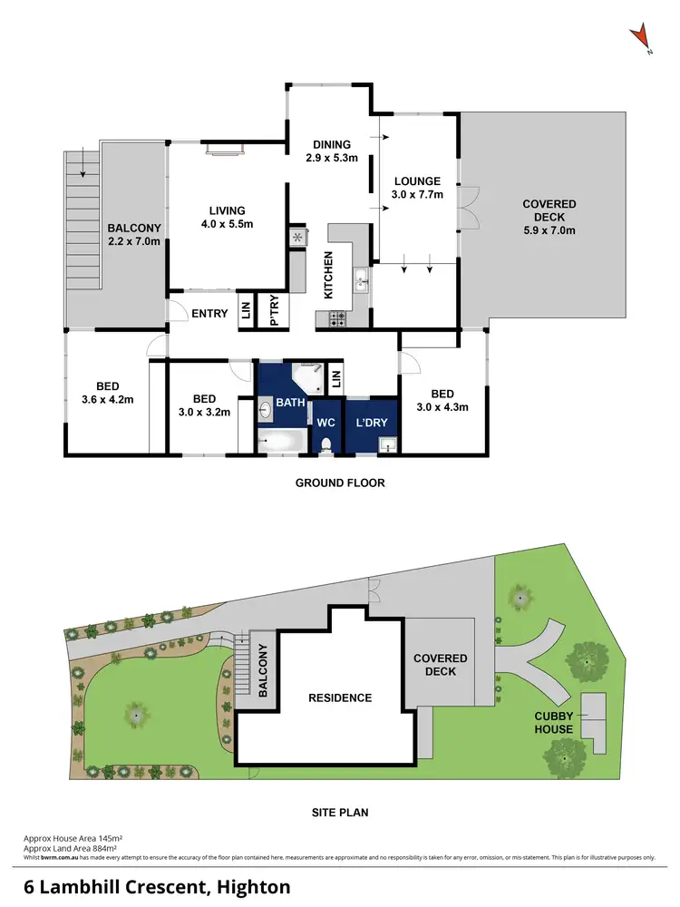 Floorplan of Homely house listing, 6 Lambhill Crescent, Highton VIC 3216