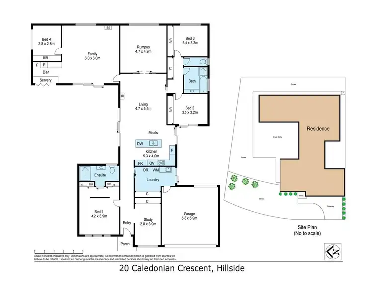 Floorplan of Homely house listing, 20 Caledonian Crescent, Hillside VIC 3037
