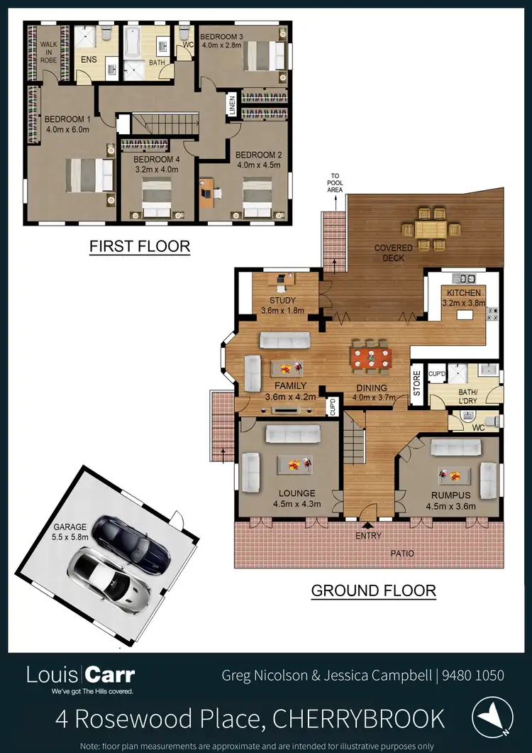 Floorplan of Homely house listing, 4 Rosewood Place, Cherrybrook NSW 2126