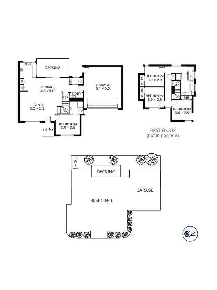 Floorplan of Homely townhouse listing, 3/16 Westbrook Street, Chadstone VIC 3148