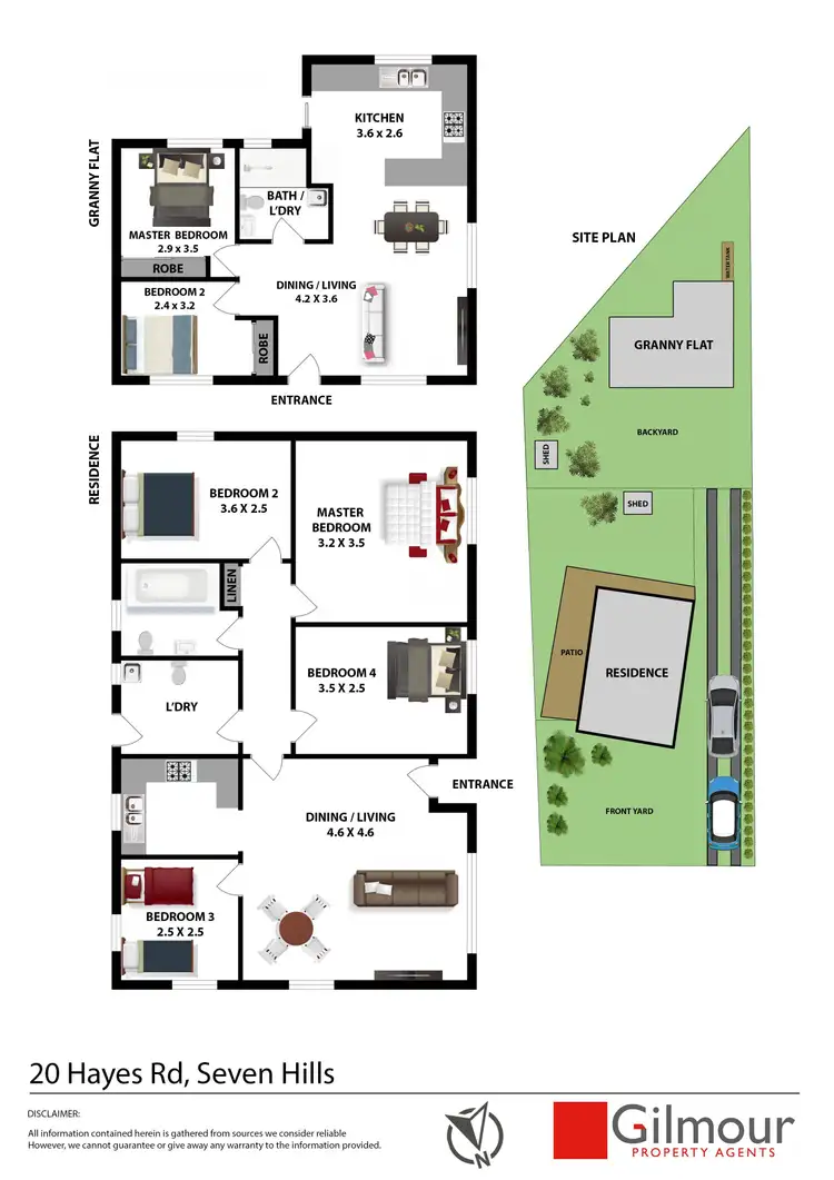 Floorplan of Homely house listing, 20 & 20A Hayes Road, Seven Hills NSW 2147