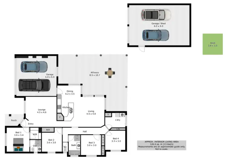Floorplan of Homely house listing, 13 Morley Drive, Wahgunyah VIC 3687