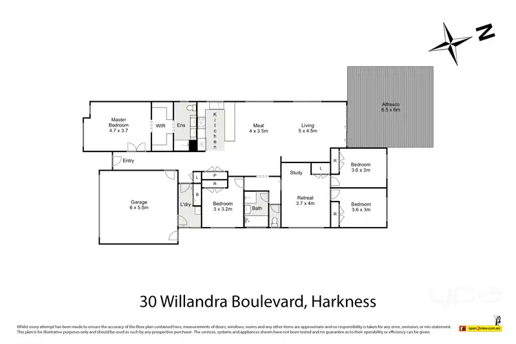 Floorplan of Homely house listing, 30 Willandra Boulevard, Harkness VIC 3337