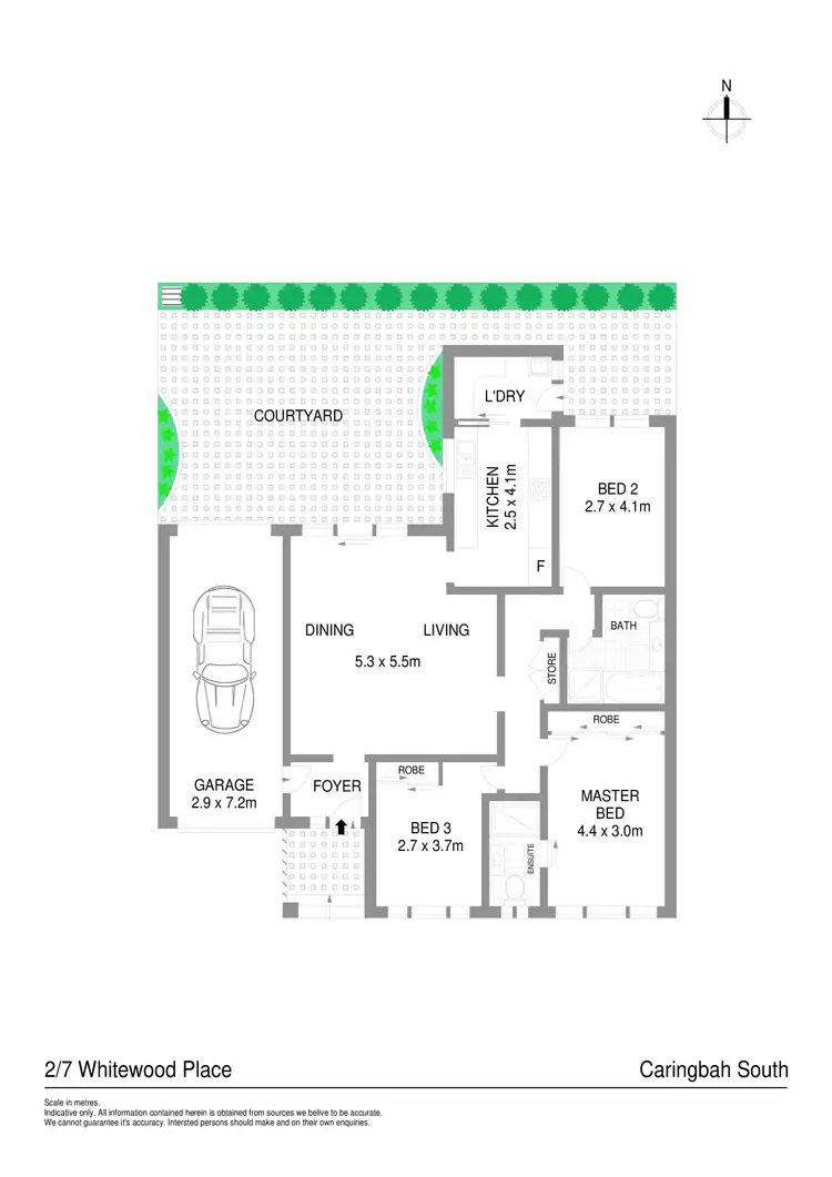 Floorplan of Homely villa listing, 2/7 Whitewood Place, Caringbah South NSW 2229