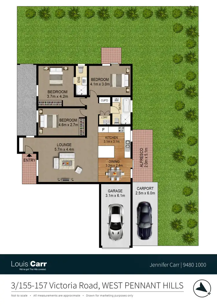 Floorplan of Homely townhouse listing, 3/155-157 Victoria Road, West Pennant Hills NSW 2125