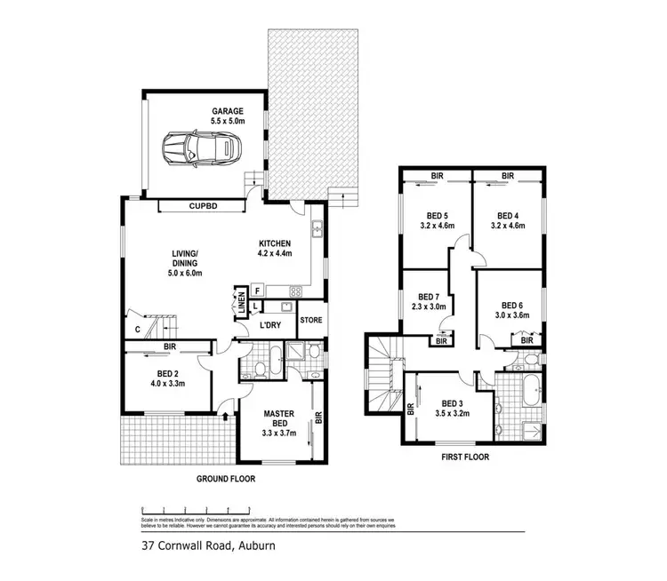 Floorplan of Homely semi-detached listing, 37 Cornwall Road, Auburn NSW 2144