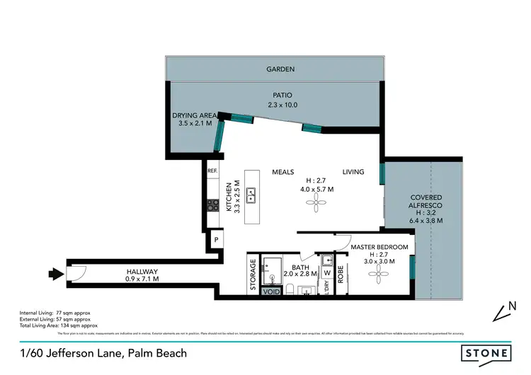Floorplan of Homely apartment listing, 1/60 Jefferson Lane, Palm Beach QLD 4221