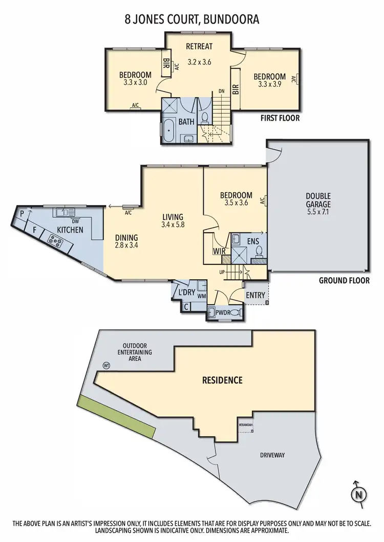 Floorplan of Homely house listing, 8 Jones Court, Bundoora VIC 3083