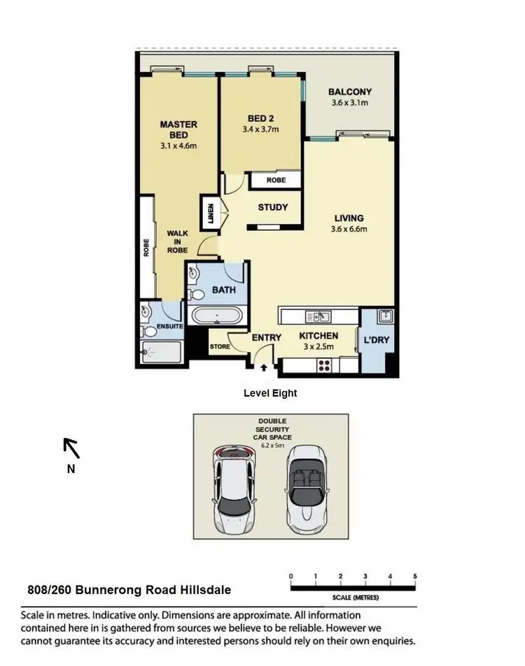 Floorplan of Homely apartment listing, 808/260 Bunnerong Road, Hillsdale NSW 2036