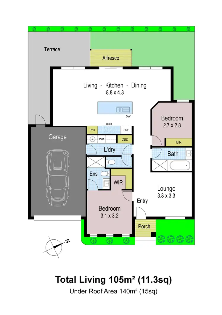 Floorplan of Homely unit listing, 2/12 Park View Road, Drouin VIC 3818