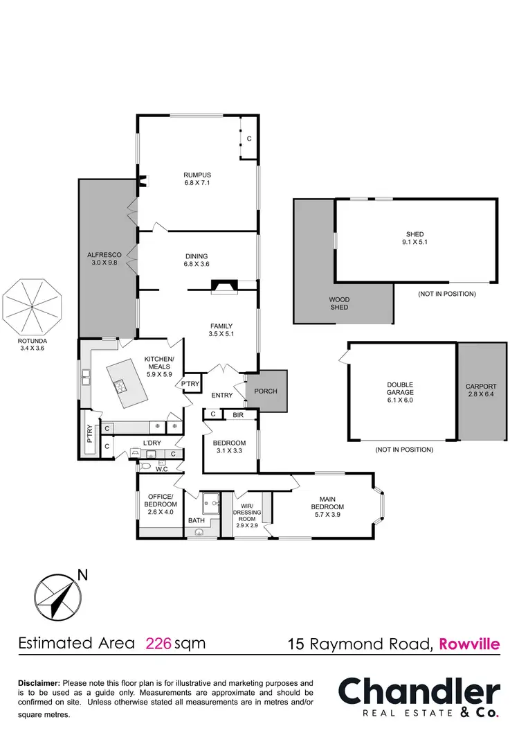 Floorplan of Homely house listing, 15 Raymond Road, Rowville VIC 3178