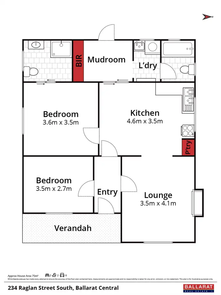 Floorplan of Homely house listing, 234 Raglan Street South, Ballarat Central VIC 3350