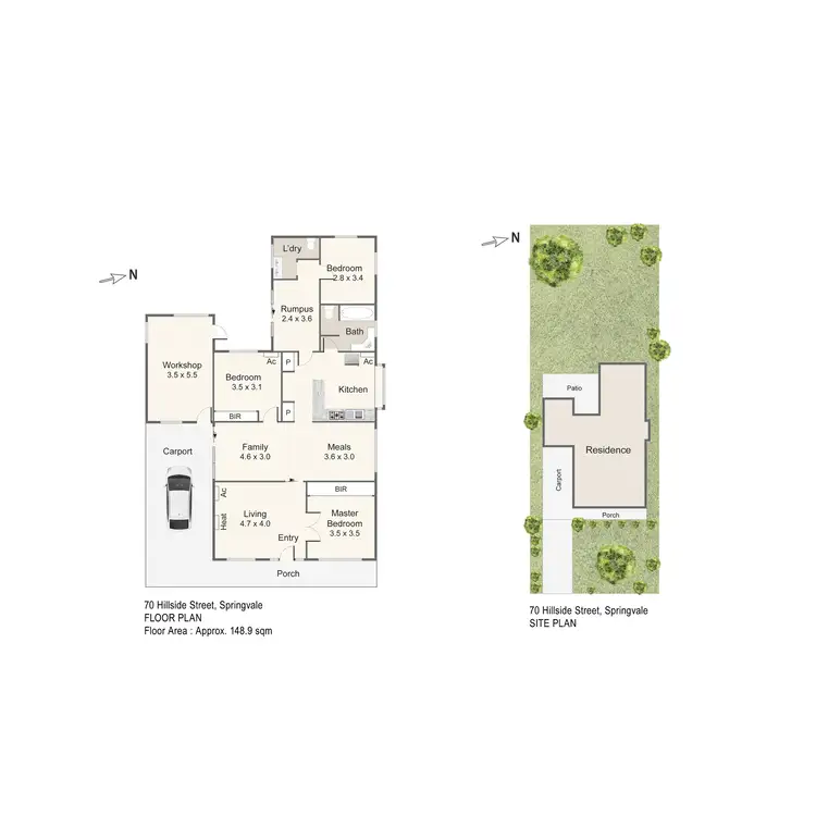 Floorplan of Homely house listing, 70 Hillside Street, Springvale VIC 3171