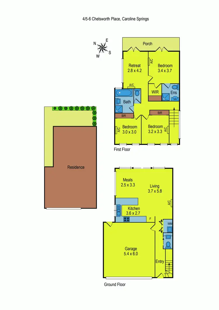 Floorplan of Homely townhouse listing, 4/5 Chelsworth Place, Caroline Springs VIC 3023