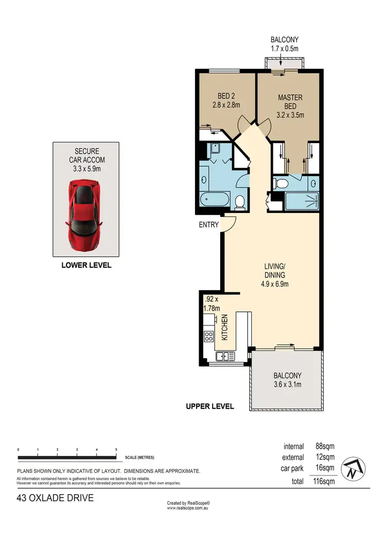Floorplan of Homely apartment listing, 4/43 Oxlade Drive, New Farm QLD 4005