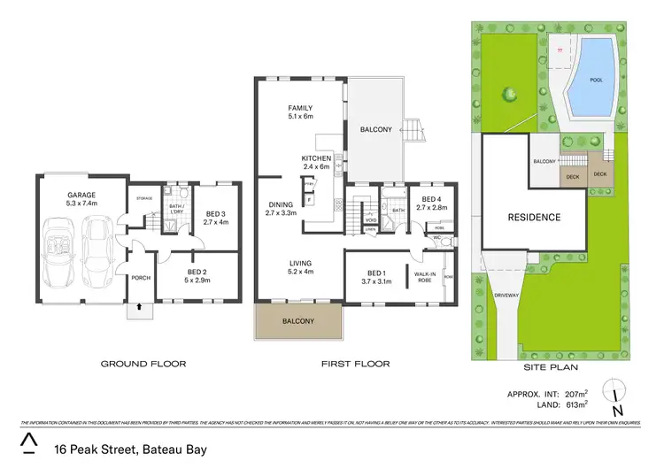 Floorplan of Homely house listing, 16 Peak Street, Bateau Bay NSW 2261
