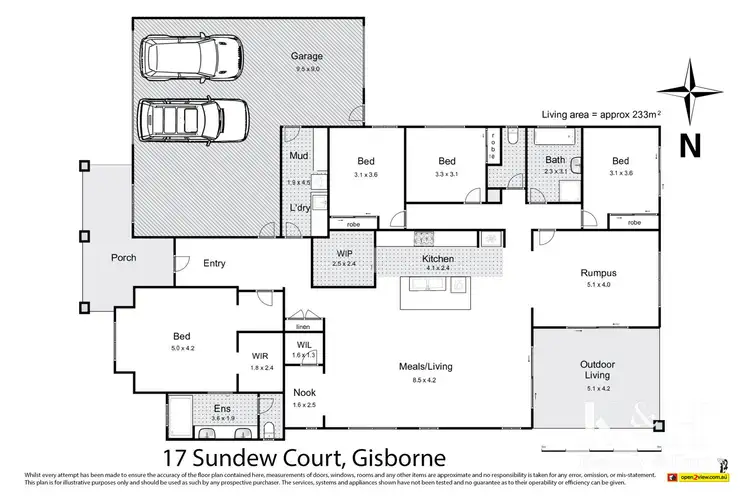 Floorplan of Homely house listing, 17 Sundew Court, Gisborne VIC 3437