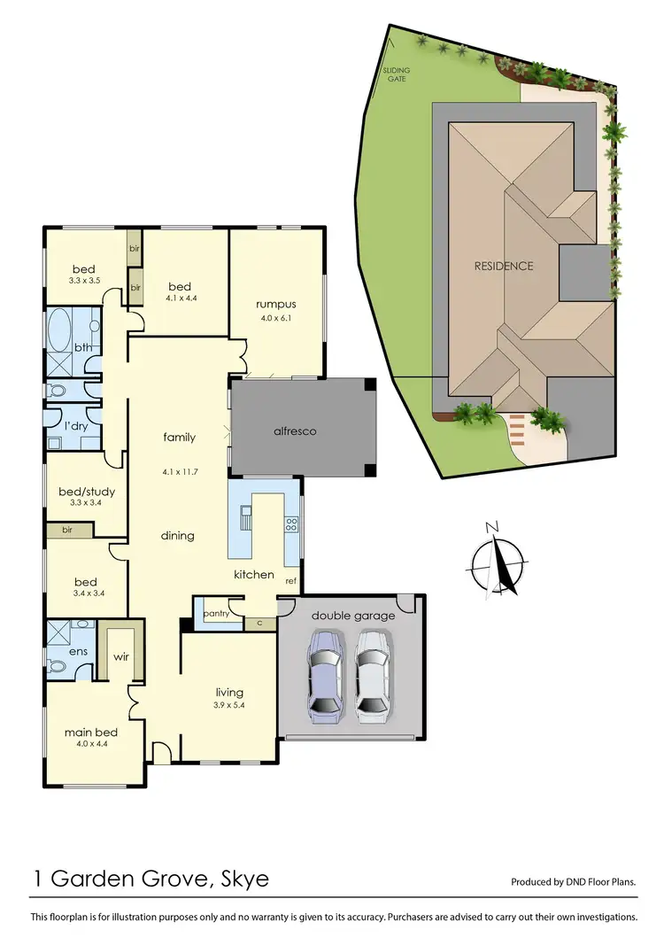 Floorplan of Homely house listing, 1 Garden Grove, Skye VIC 3977