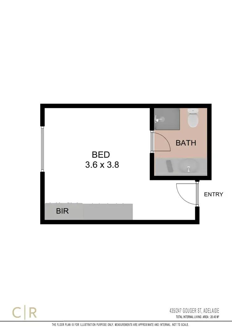 Floorplan of Homely apartment listing, 435/247 Gouger Street, Adelaide SA 5000