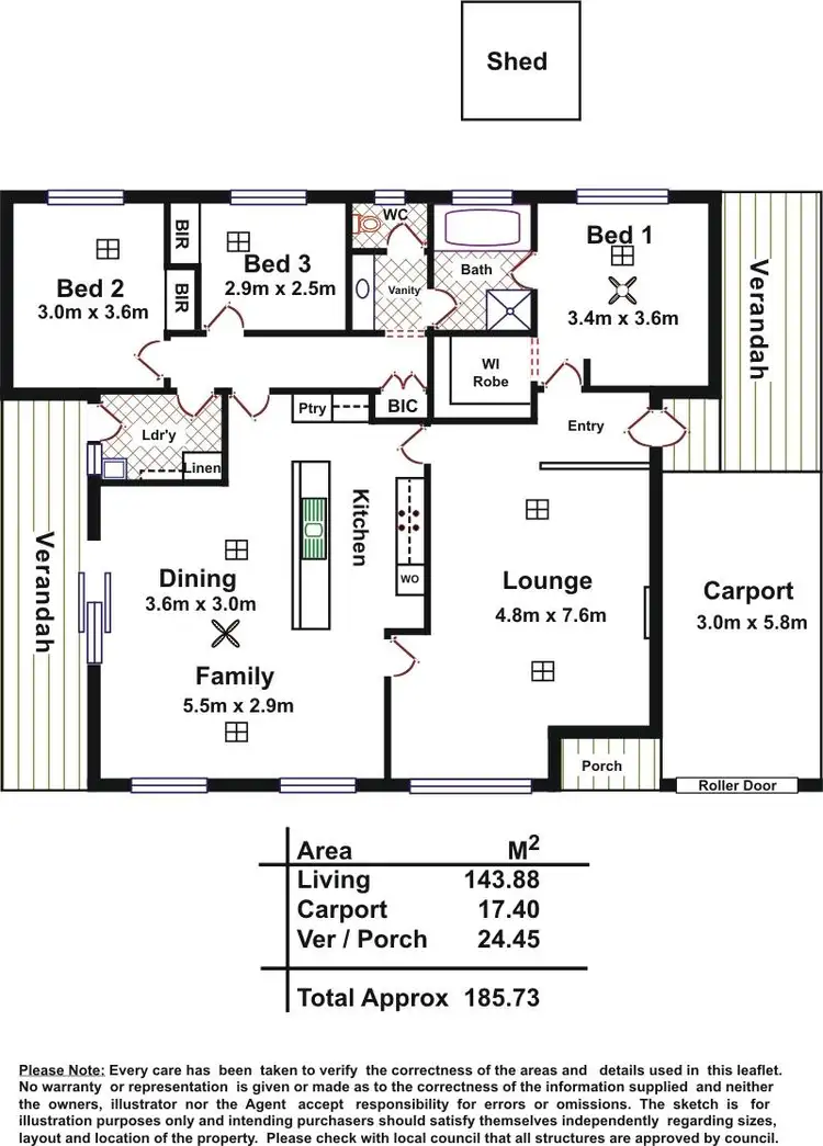 Floorplan of Homely house listing, 37 Fleming Avenue, Ridgehaven SA 5097