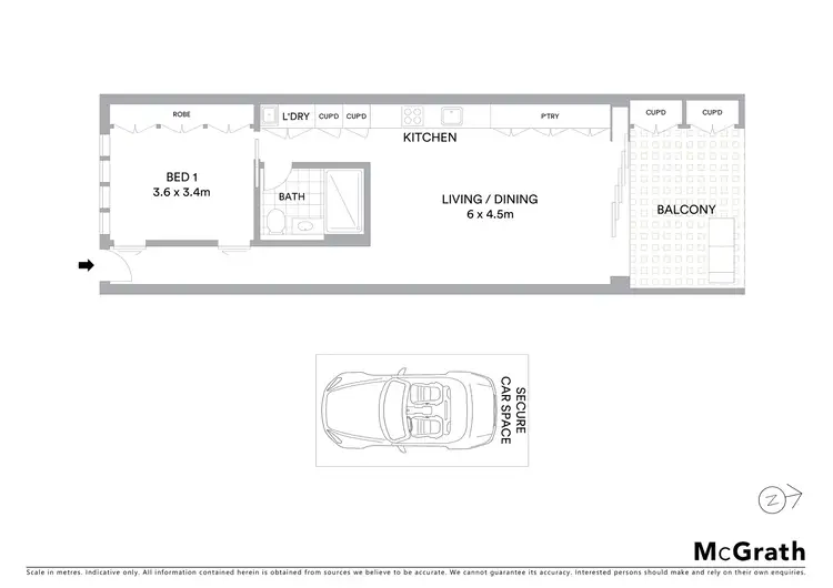 Floorplan of Homely apartment listing, 208/138 Barcom Avenue, Darlinghurst NSW 2010